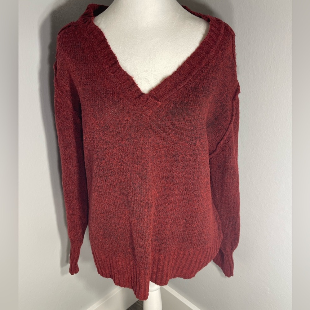 Maurices Rich Red Cowl Neck Sweater